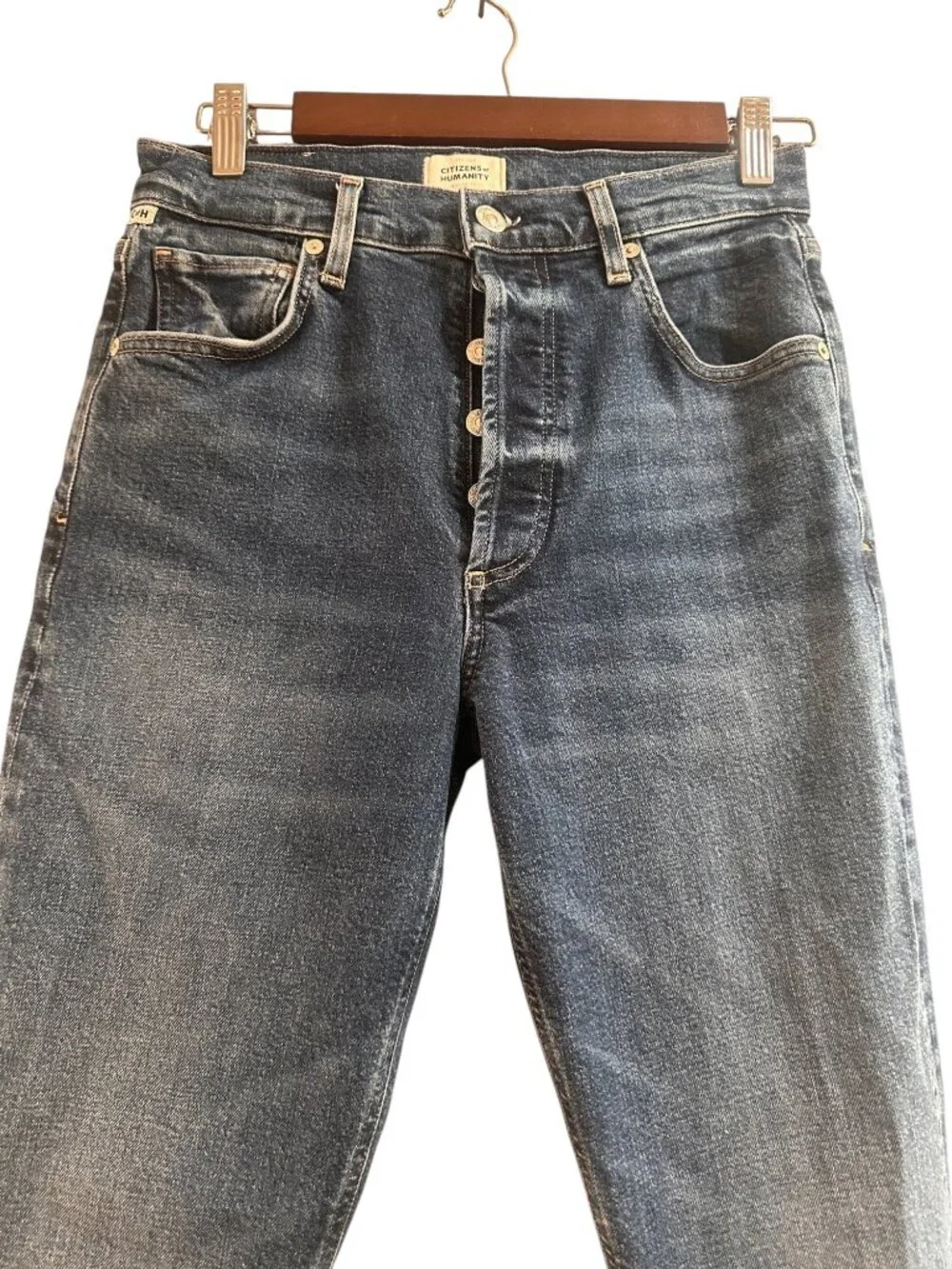Citizens of Humanity Premium Charlotte Straight Leg Jeans Womens 26 Dark Blue